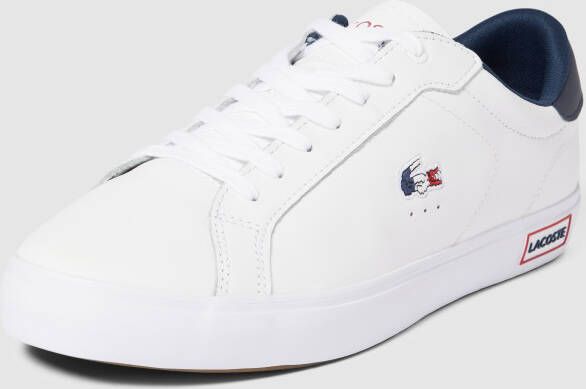 Lacoste Powercourt TR122 Heren Sneakers Schoenen Leer Wit 743SMA0034407 - Foto 8