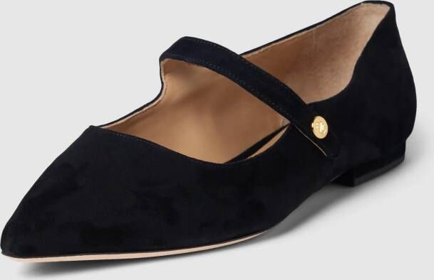 Lauren Ralph Lauren Ballerina's van leer met labeldetail