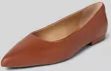 Lauren Ralph Lauren Leren ballerina's met blokhak model 'LONDYN'