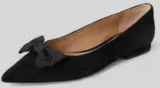 Lauren Ralph Lauren Leren ballerina's met strikdetail model