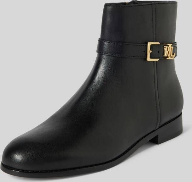Lauren Ralph Lauren Leren boots met labelapplicatie model 'BROOKE'