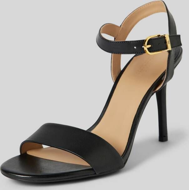Lauren Ralph Lauren Leren sandalen met naaldhak model 'GWEN'