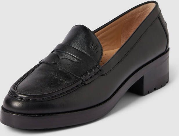 Lauren Ralph Lauren Penny loafers van leer met labeldetail model 'WREN'