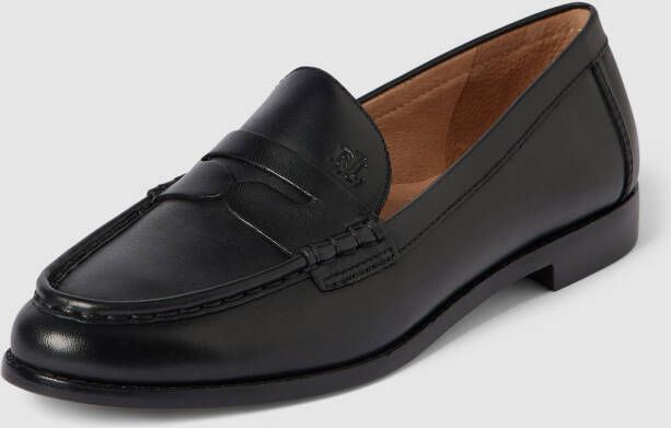 Lauren Ralph Lauren Pennyloafers van leer met labeldetail model 'WYNNIE'