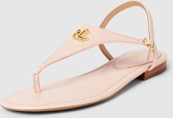 Lauren Ralph Lauren Sandalen van leer met labelapplicatie model 'ELLINGTON'