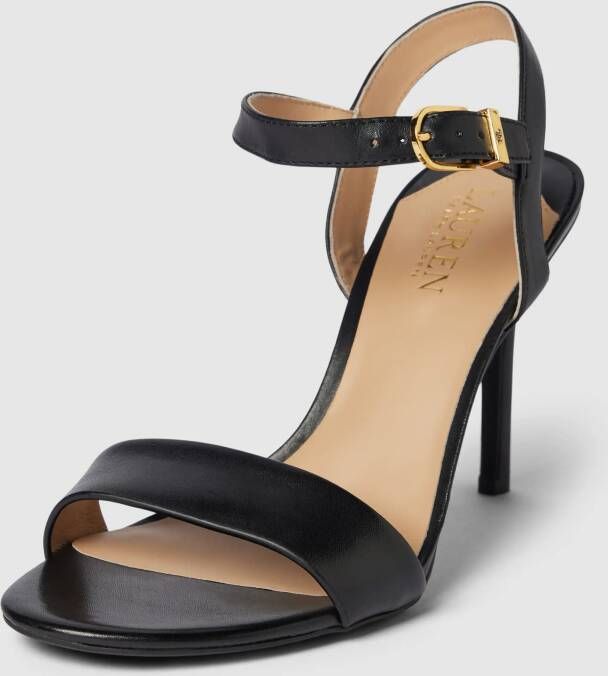 Lauren Ralph Lauren Sandalen van leer met naaldhak model 'GWEN' - Foto 5