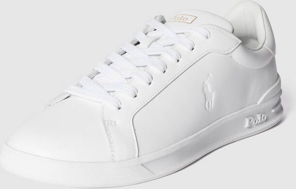 Lauren Ralph Lauren Sneakers van leer met reliëflogo - Foto 7