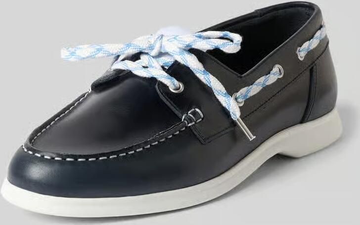 Marc Cain Bags & Shoes Loafers van leer met vetersluiting