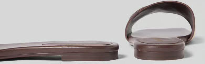 Marc Cain Bags & Shoes Sandaaltjes van mix van leer en textiel met labeldetail - Foto 2