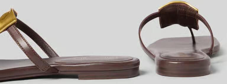 Marc Cain Bags & Shoes Teenslippers van leer met gladde zool - Foto 2