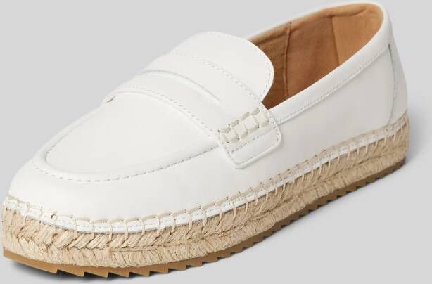 Marc O'Polo Leren espadrilles met schachtbrug model 'Gem'