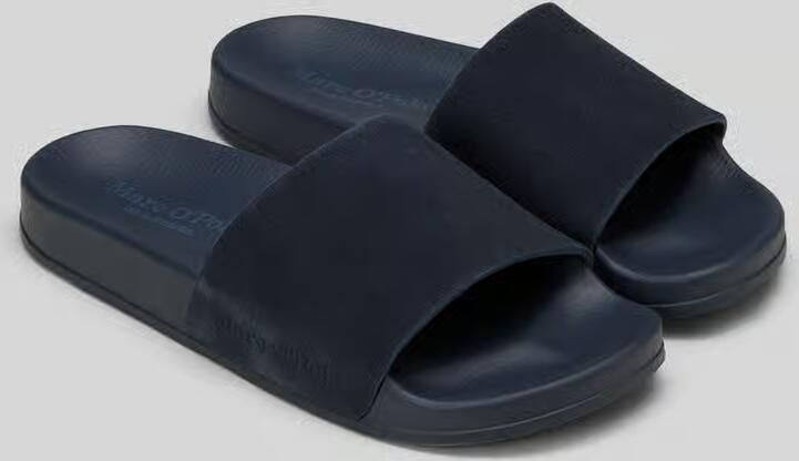 Marc O'Polo Badslippers met labelreliëf