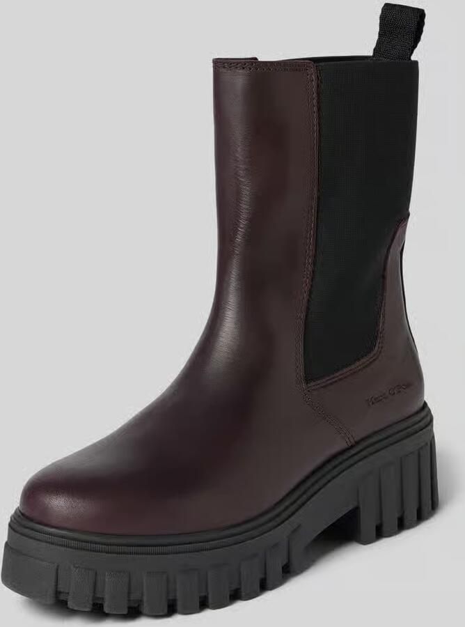 Marc O'Polo Chelsea boots van echt leer met label in reliëf model 'Vala 5'