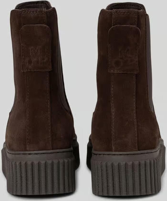 Marc O'Polo chelsea boots van runder suède met plateau