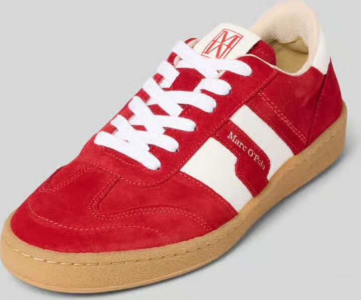 Marc O'Polo Lage sneakers van echt rundersuède