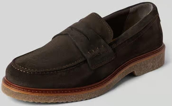 Marc O'Polo Loafers van runder suède met crêpezool