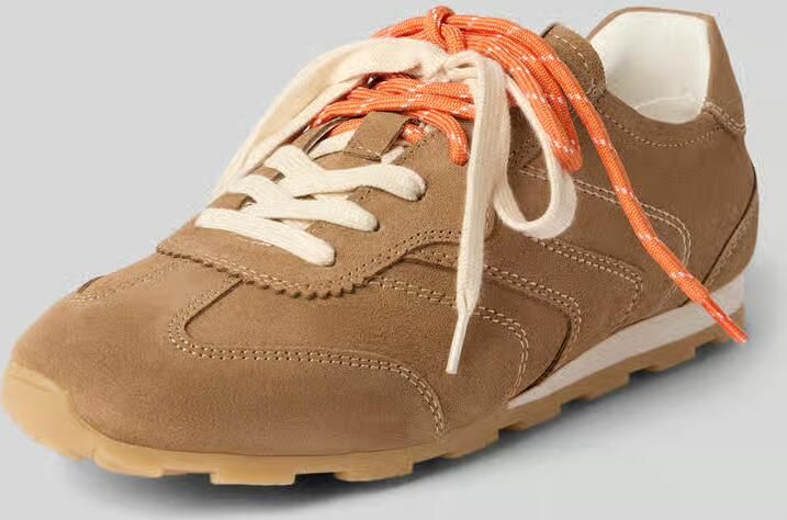 Marc O'Polo Low-top sneaker van een mix van suède Modèle 'FABIANA 4B' - Foto 4