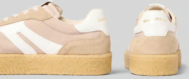 Marc O'Polo Low-top-sneakers van echt mix van leer en textiel model 'Cortney W2M' - Foto 3