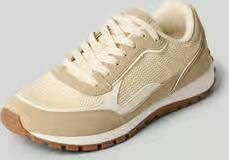 Marc O'Polo Low-top-sneakers van mix van leer en textiel