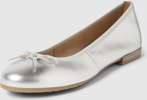 Marco tozzi Leren ballerina's in metallic