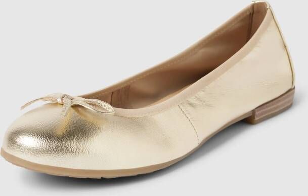 Marco tozzi Leren ballerina's in metallic