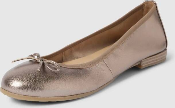 marco tozzi Leren ballerina's in metallic