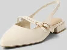 Marco tozzi Slingback ballerina's met blokhak en riempje