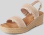 Marco tozzi Sandalen van leer met sleehak - Thumbnail 1