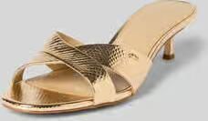 MICHAEL Kors Sandaaltjes van Leer in Metallic look Model 'CASSIDY KITTEN'
