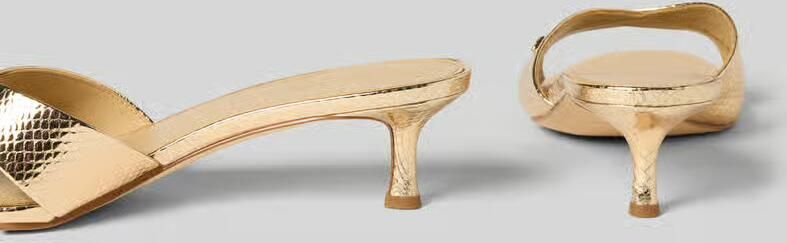 MICHAEL Kors Sandaaltjes van Leer in Metallic look Model 'CASSIDY KITTEN' - Foto 2