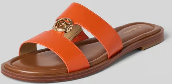 MICHAEL Kors Sandaaltjes van leer met labelapplicatie model 'ERIN'