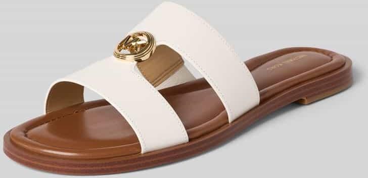MICHAEL Kors Sandaaltjes van leer met labelapplicatie model 'ERIN'