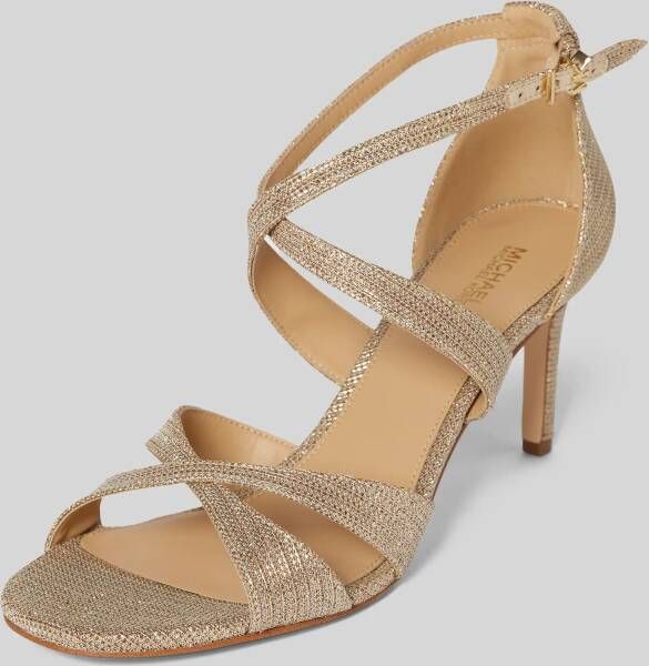 Michael Kors Gouden Gevlochten Enkelband Sandalen Yellow Dames - Foto 6