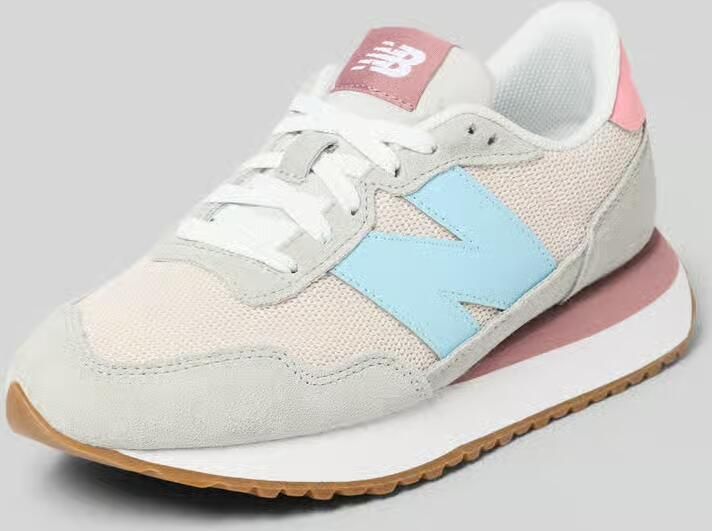 New Balance Sneakers van leermix met logodetail