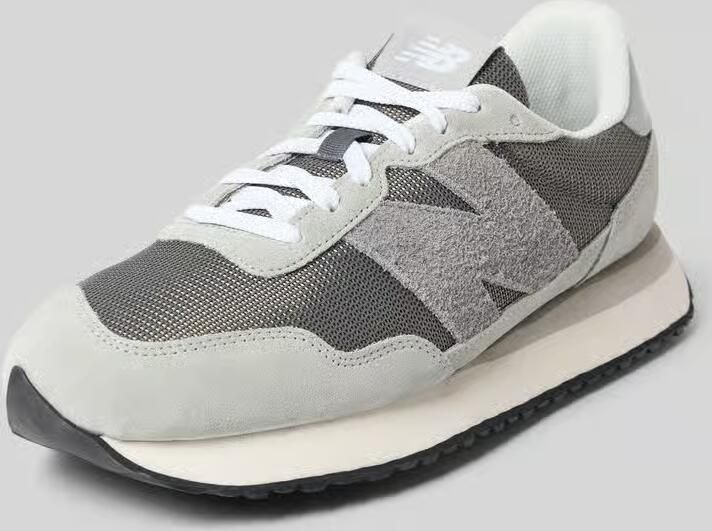 New Balance Sneakers van leermix met logodetail
