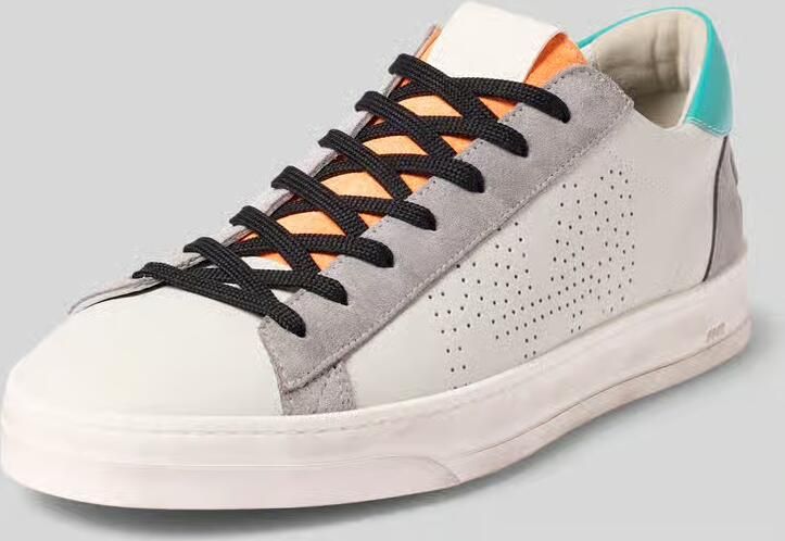 P448 Sneakers van leer met labelprintdetails model 'JACKC 130'
