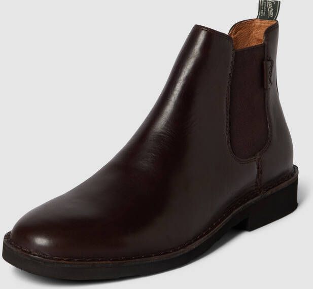 Polo Ralph Lauren Chelsea boots van leer met elastische inzetten