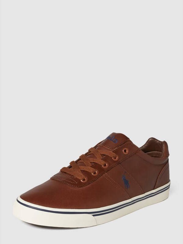 Polo Ralph Lauren Kameelkleurige Leren Sneakers voor Heren Brown Heren - Foto 5