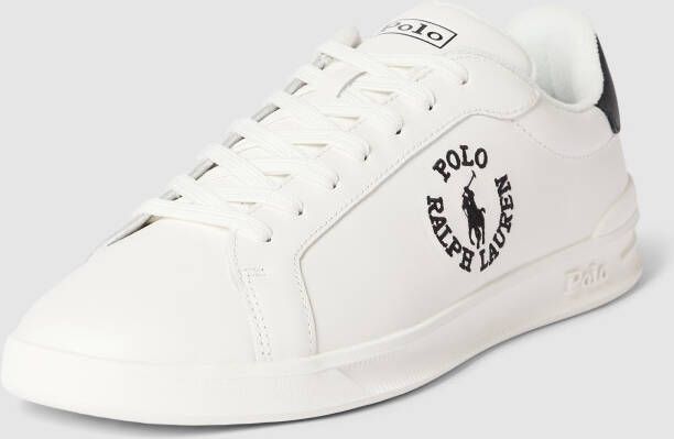 Polo Ralph Lauren Sneaker van leer met contrastgarnering