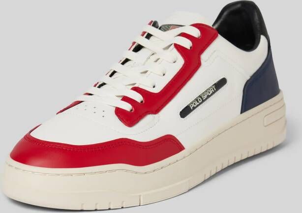 Polo Ralph Lauren Sneakers van leer met labeldetail - Foto 3
