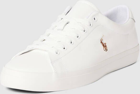 Polo Ralph Lauren Sneakers van leer met labelstitching model 'LONGWOOD' - Foto 10