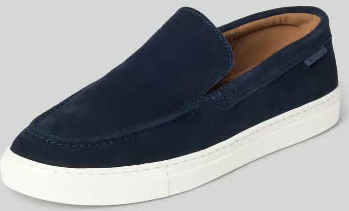 PS Poelman Loafers van echt leer met logodetail