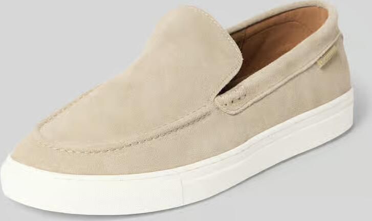 PS Poelman Loafers van echt leer met logodetail