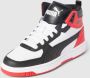 PUMA Rebound JOY Jr Unisex Sneakers White Black HighRiskRed - Thumbnail 5
