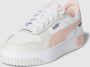 Puma Carina Street leren sneakers wit roze Meisjes Leer Meerkleurig 36 - Thumbnail 4