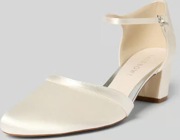 Rainbow Club Bruidsschoenen met blokhak model 'STACY'