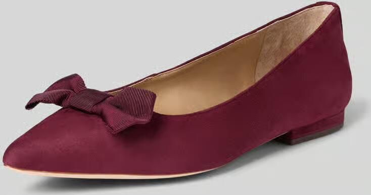 Lauren Ralph Lauren Ballerina's van leer met strikapplicatie model 'LONDYN'