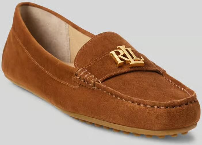 Lauren Ralph Lauren Mocassins van leer met labelapplicatie model 'BARNSBURY' - Foto 2