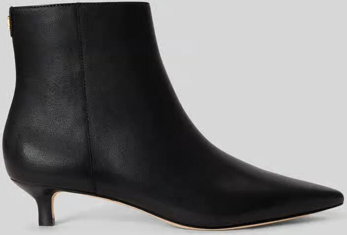 Lauren Ralph Lauren Laarsje van echt leer met kitten heel - Foto 2