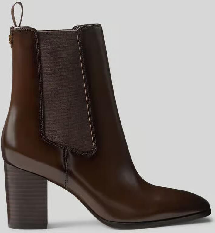 Lauren Ralph Lauren Laarsje van echt leer met logodetail - Foto 3